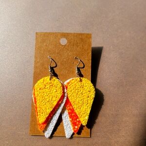 Handmade Halloween Candy Corn Earrings